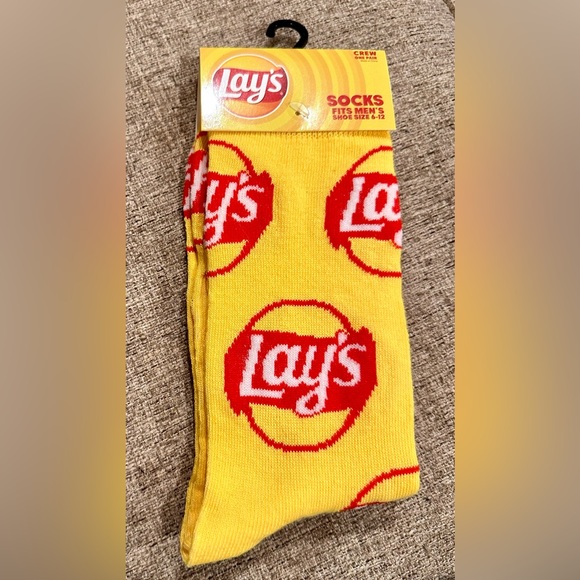 Fun Unisex Novelty Lays Potatoes Chip Socks. They fit size 6-12. - Picture 1 of 2